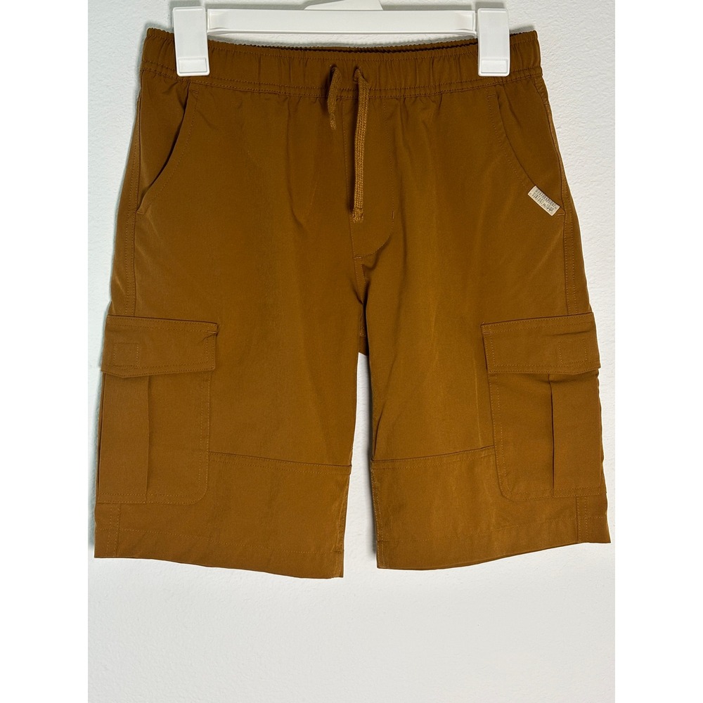 Weatherproof Vintage‎ Boys Cargo Shorts Brown Elastic Waist Size L 14/16